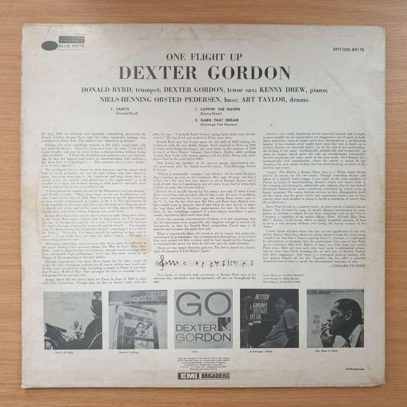 Dexter Gordon  One Flight Up  Vinyl LP Record - Very-Good+ Quality (VG+) (verygoodplus)