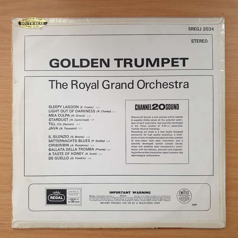 The Royal Grand Orchestra  Golden Trumpet  Vinyl LP Record - Very-Good+ Quality (VG+) (very...