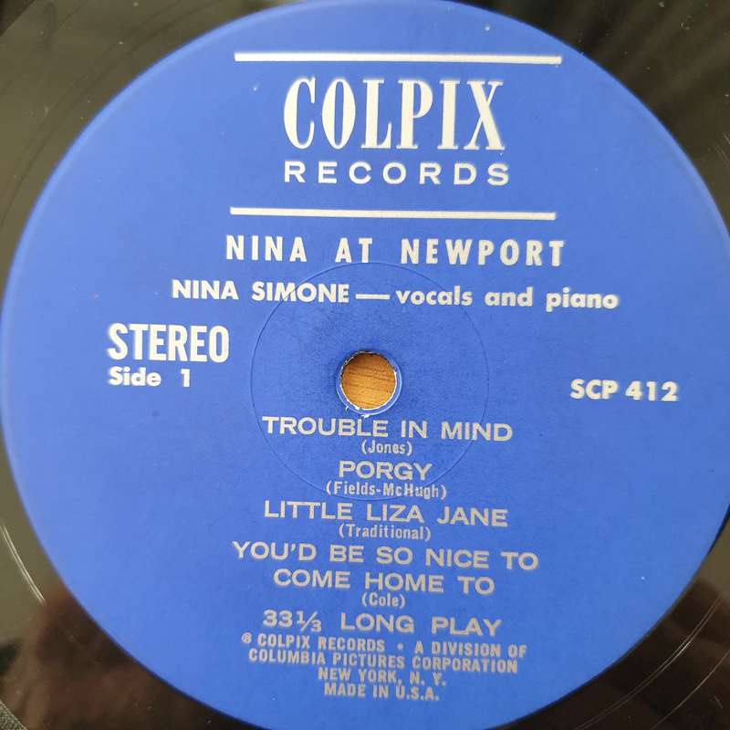 Nina Simone  Nina At Newport - Vinyl LP Record - Very-Good- Quality (VG-) (minus)