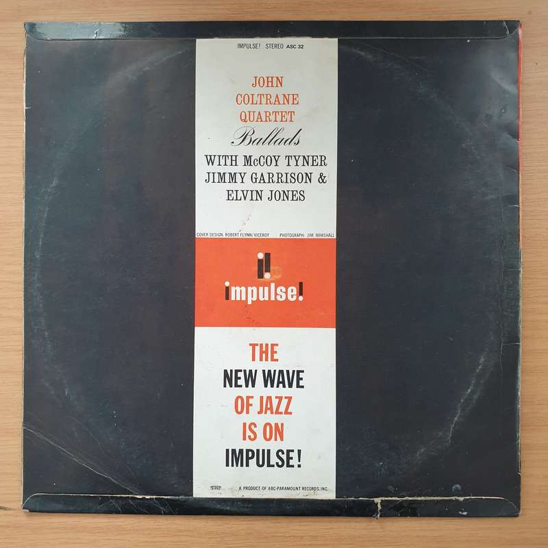 John Coltrane Quartet  Ballads  Vinyl LP Record - Very-Good+ Quality (VG+) (verygoodplus)