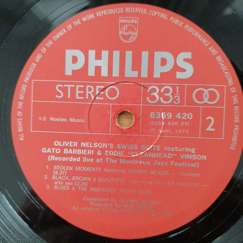 Oliver Nelson  Swiss Suite - Vinyl LP Record - Very-Good Quality (VG)  (verry)