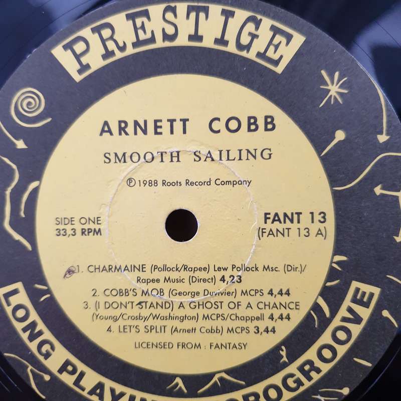 Arnett Cobb  Smooth Sailing  - Vinyl LP Record - Very-Good- Quality (VG-) (minus)