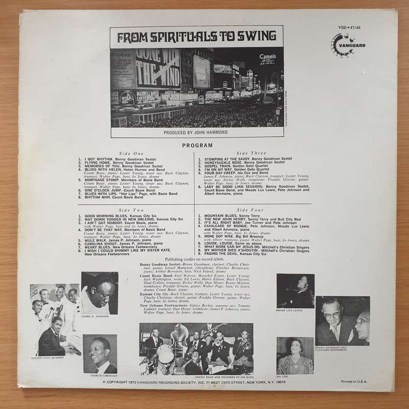 From Spirituals To Swing  Carnegie Hall Concerts 1938/39  - Vinyl LP Record - Very-Good- Quali...