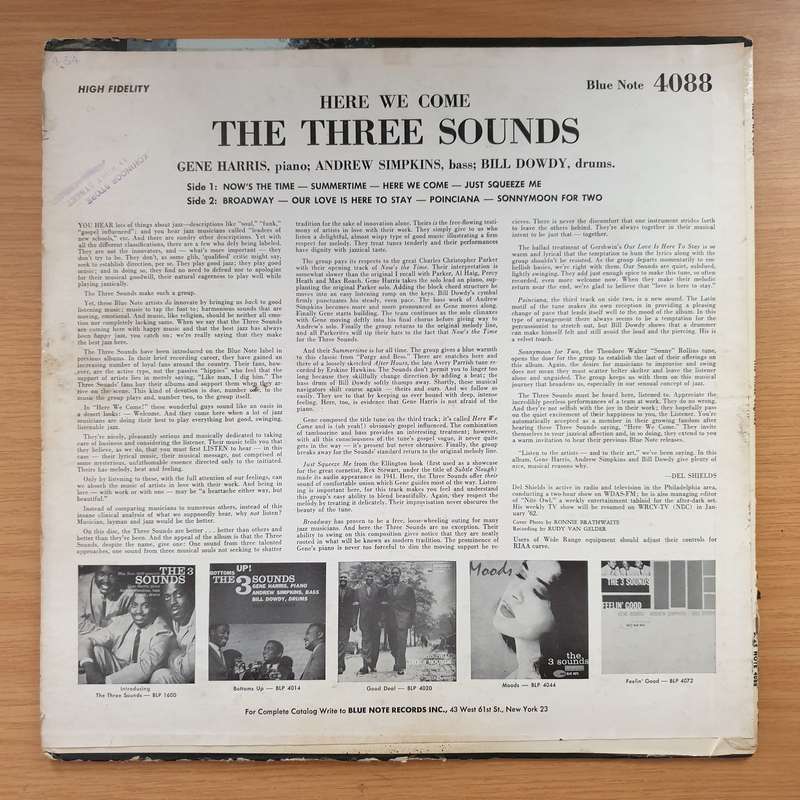 The 3 Sounds  Here We Come - Vinyl LP Record - Good+ Quality (G+) (gplus)