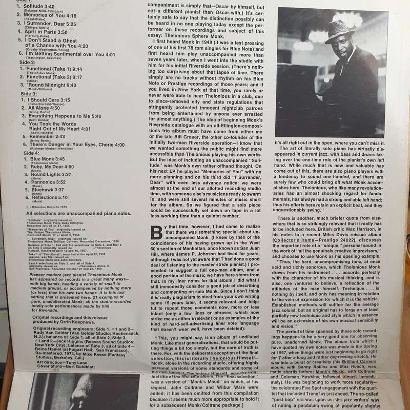 Thelonious Monk  Pure Monk - Double Vinyl LP Record - Very-Good+ Quality (VG+) (verygoodplus)