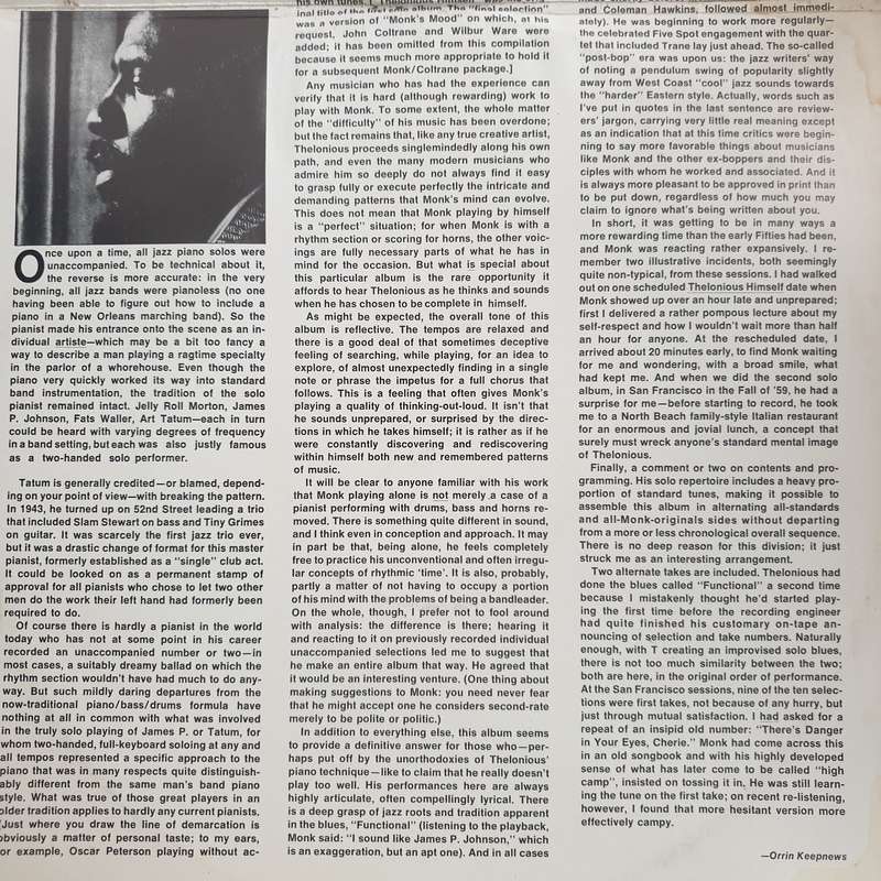 Thelonious Monk  Pure Monk - Double Vinyl LP Record - Very-Good+ Quality (VG+) (verygoodplus)