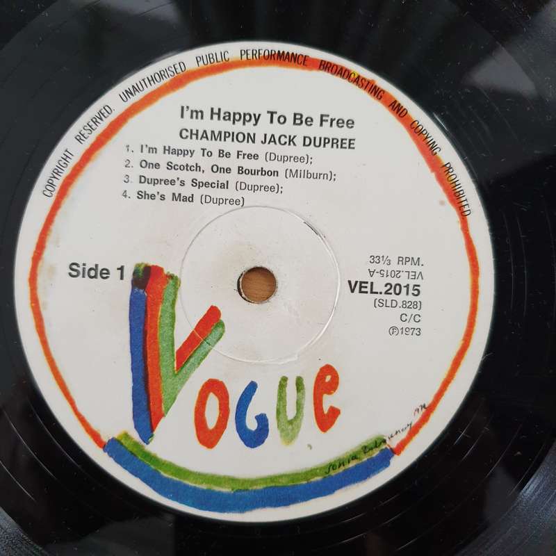 Champion Jack Dupree Meets Mickey Baker & Hal Singer  I'm Happy To Be Free - Vinyl LP Record -...
