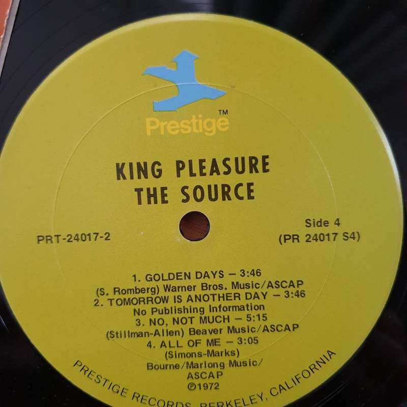 King Pleasure  The Source - Double Vinyl LP Record - Very-Good- Quality (VG-) (minus)