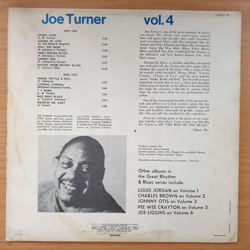 Joe Turner  Great Rhythm & Blues Oldies Volume 4 - Joe Turner  - Vinyl LP Record - Very-Good+ ...