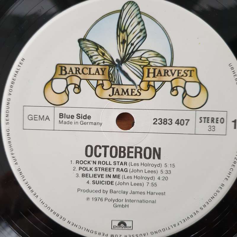 Barclay James Harvest  Octoberon (Germany Pressing)  - Vinyl LP Record - Very-Good+ Quality...