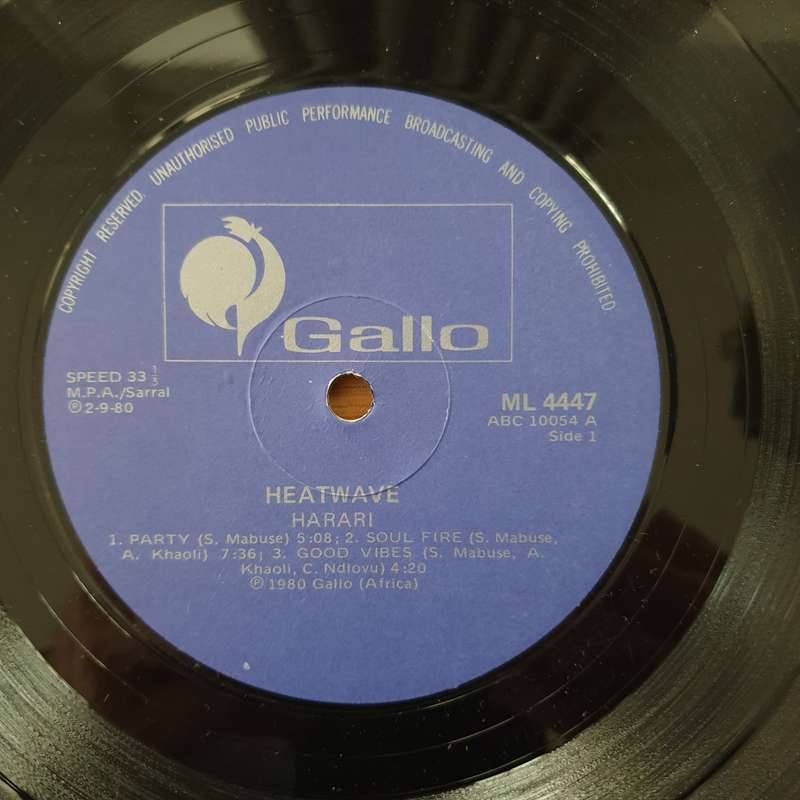 Harari  Heatwave - Vinyl LP Record - Very-Good Quality (VG)  (verry)