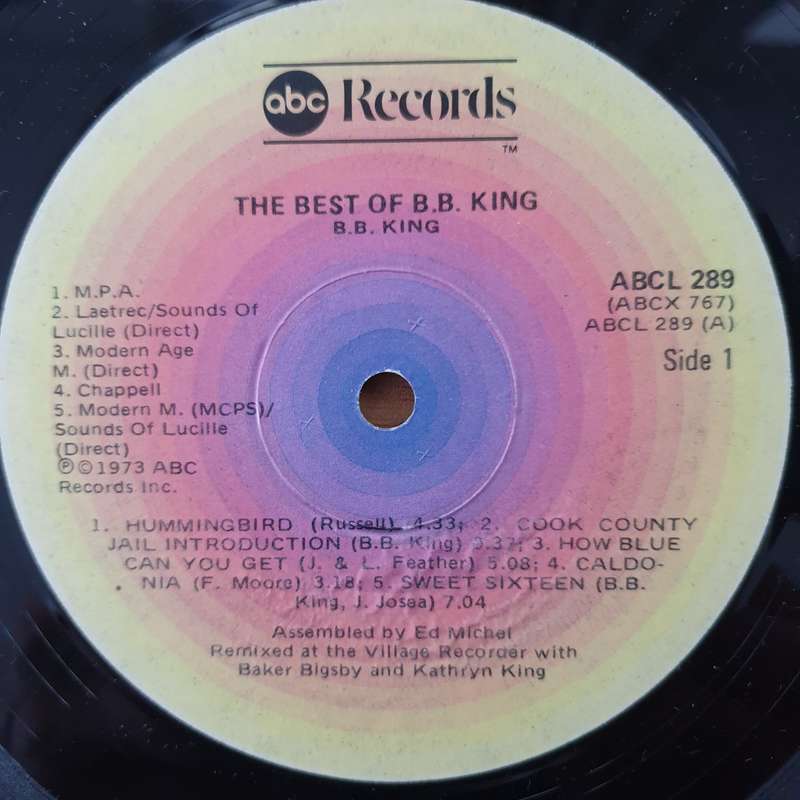 B.B. King  The Best Of B.B. King - Vinyl LP Record - Very-Good+ Quality (VG+) (verygoodplus)