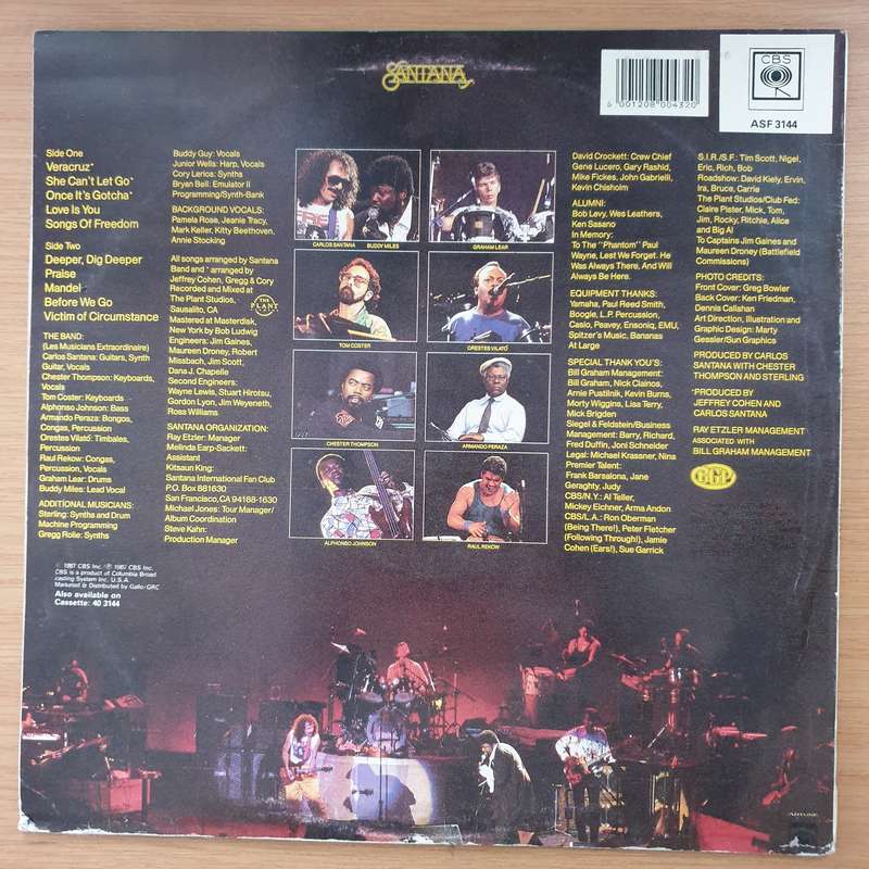Santana  Freedom -  Vinyl LP Record - Very-Good+ Quality (VG+) (verygoodplus)