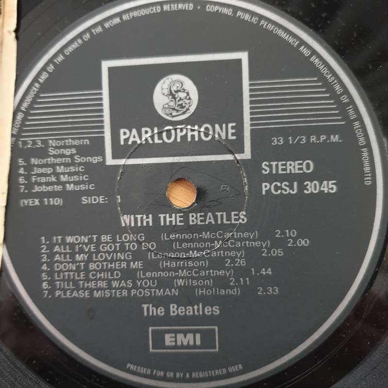 The Beatles  With The Beatles (Stereo) - Vinyl LP Record - Very-Good+ Quality (VG+) (verygoodp...