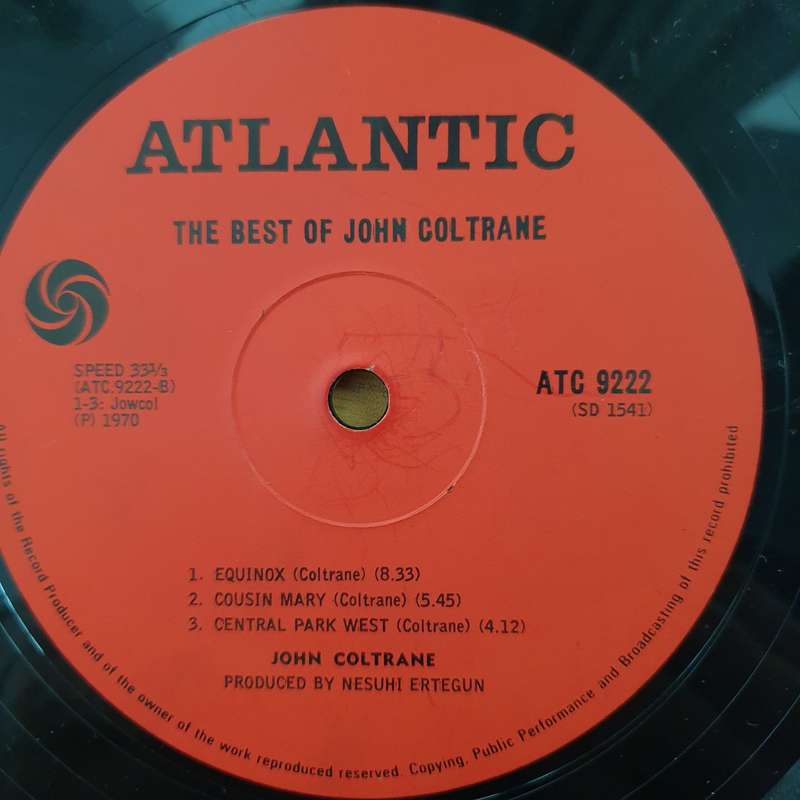 John Coltrane  The Best Of John Coltrane - Vinyl LP Record  (VG)