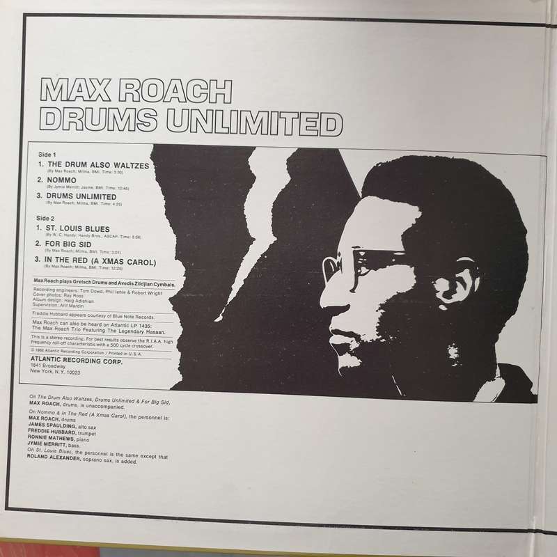 Max Roach  Drums Unlimited - Vinyl LP Record - Very-Good+ Quality (VG+) (verygoodplus)