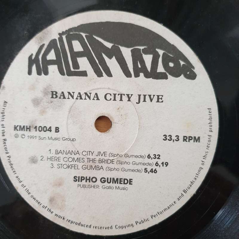 Sipho Gumede  Banana City Jive   Vinyl LP Record - Fair Quality (Fair)