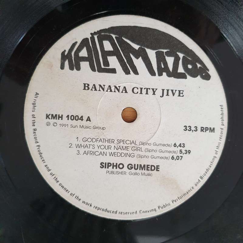 Sipho Gumede  Banana City Jive   Vinyl LP Record - Fair Quality (Fair)
