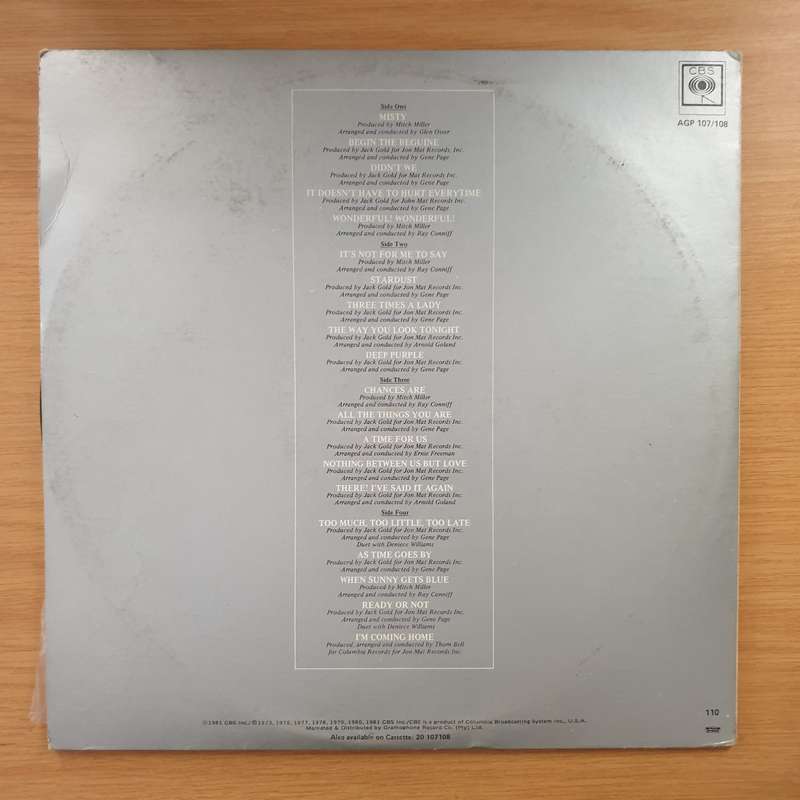 Johnny Mathis - The Silver Anniversary Album - Double Vinyl LP Record - Very-Good+ Quality (VG+) ...