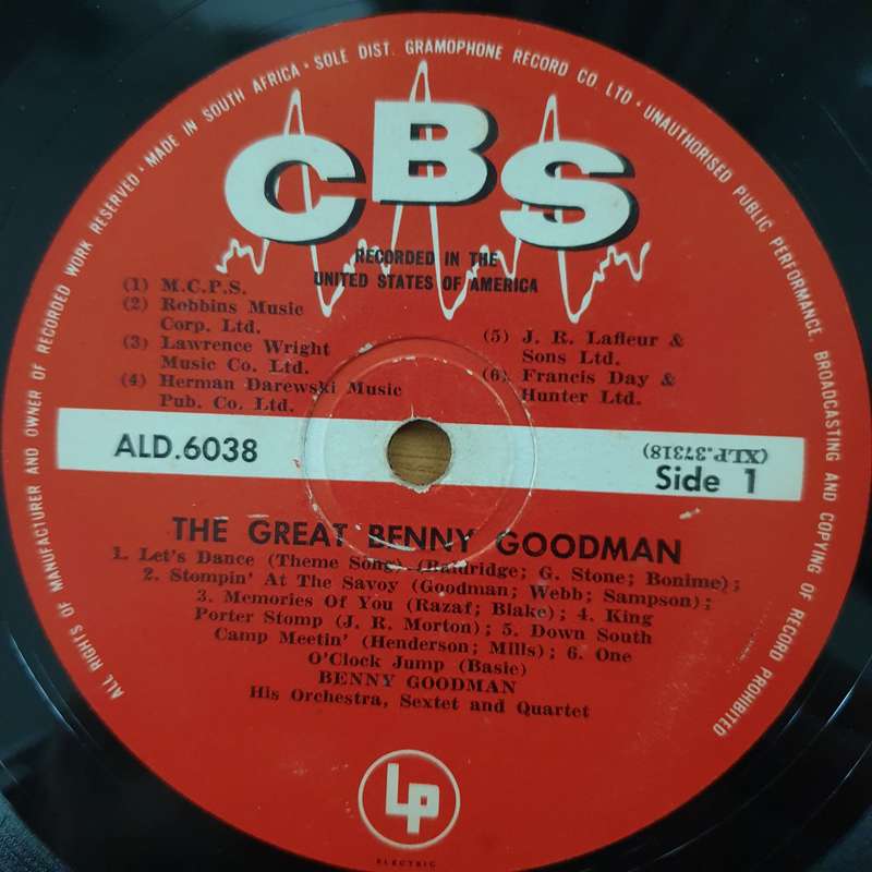 Benny Goodman, His Orchestra, Quartet and Sextet  The Great Benny Goodman   Vinyl LP Rec...