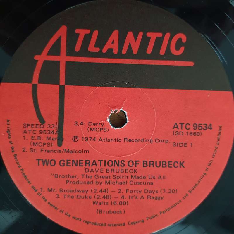 Dave Brubeck & Darius Brubeck Ensemble With Chris & Dan Brubeck  Two Generations Of Brubeck (9...