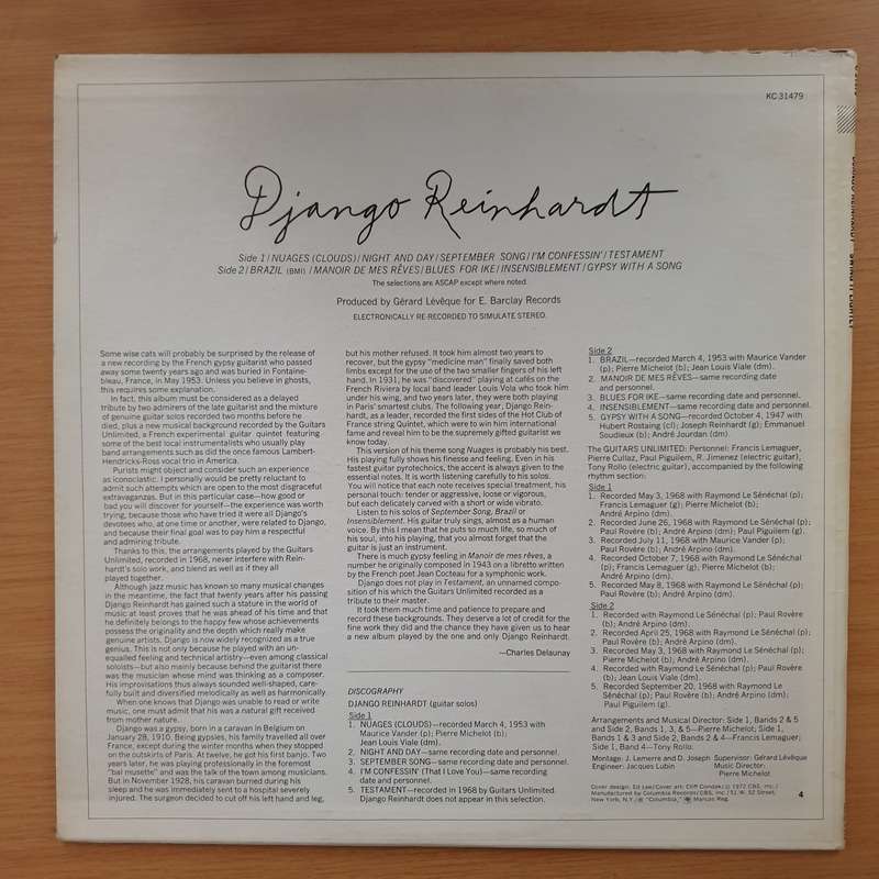 Django Reinhardt And The Guitar/s Unlimited  Swing It Lightly - Vinyl LP Record - Very-Good+ Q...