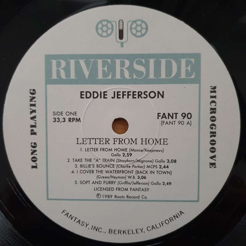 Eddie Jefferson  Letter From Home - Vinyl LP Record - Very-Good+ Quality (VG+) (verygoodplus)