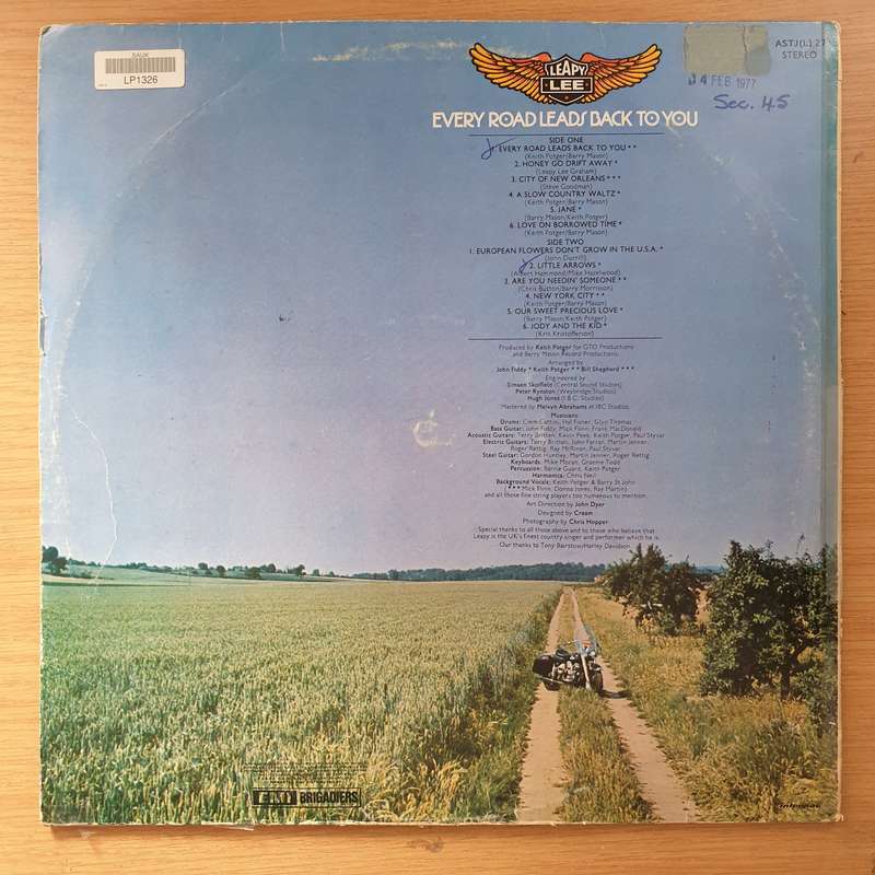 Leapy Lee  Every Road Leads Back To You -  Vinyl LP Record - Very-Good+ Quality (VG+)