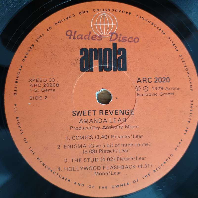 Amanda Lear  Sweet Revenge -  Vinyl LP Record - Very-Good Quality (VG)  (verry)