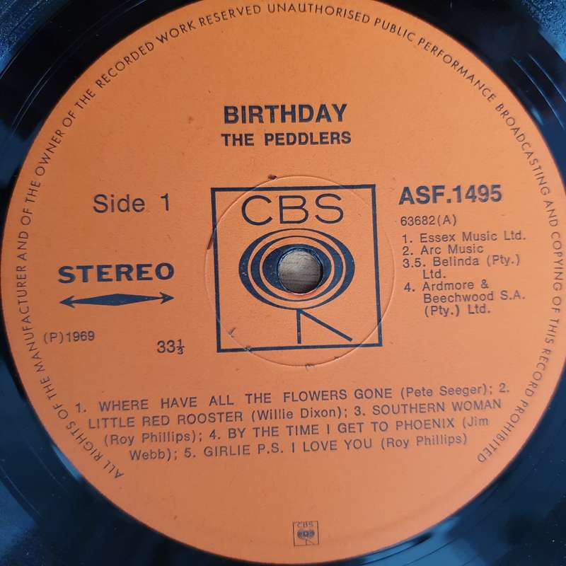 The Peddlers  Birthday - Vinyl LP Record - Very-Good+ (VG+)
