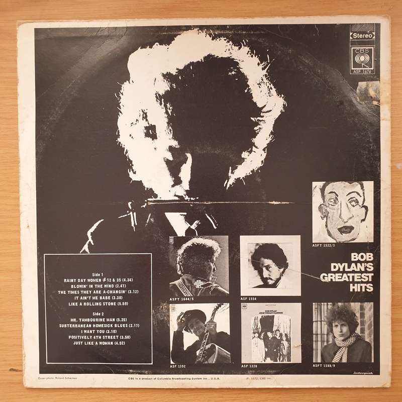 Bob Dylan  Bob Dylan's Greatest Hits - Vinyl LP Record - Very-Good- Quality (VG-)