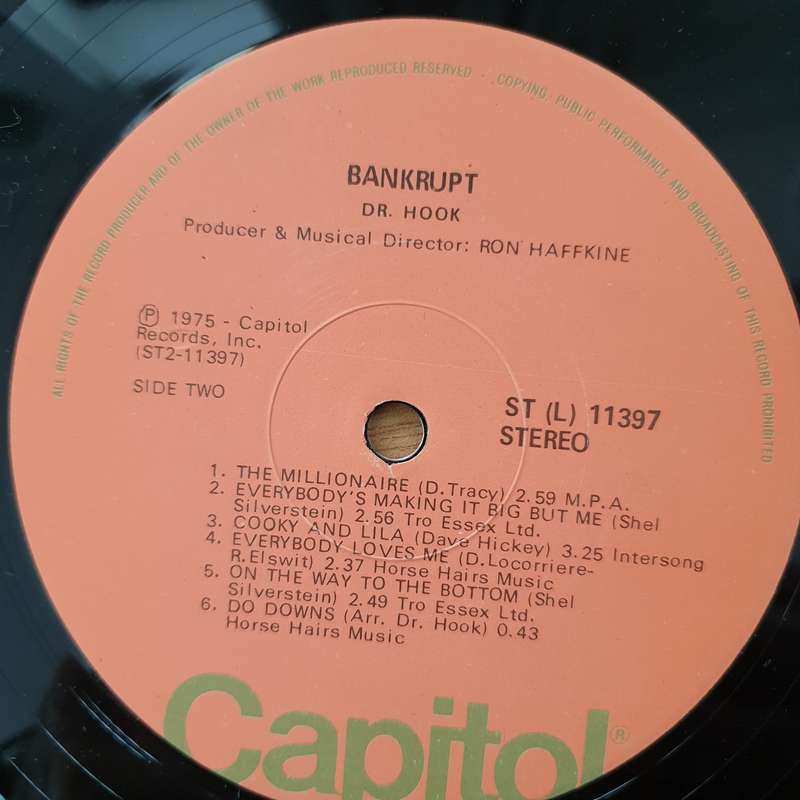Dr. Hook  Bankrupt - Vinyl LP Record  (VG+)