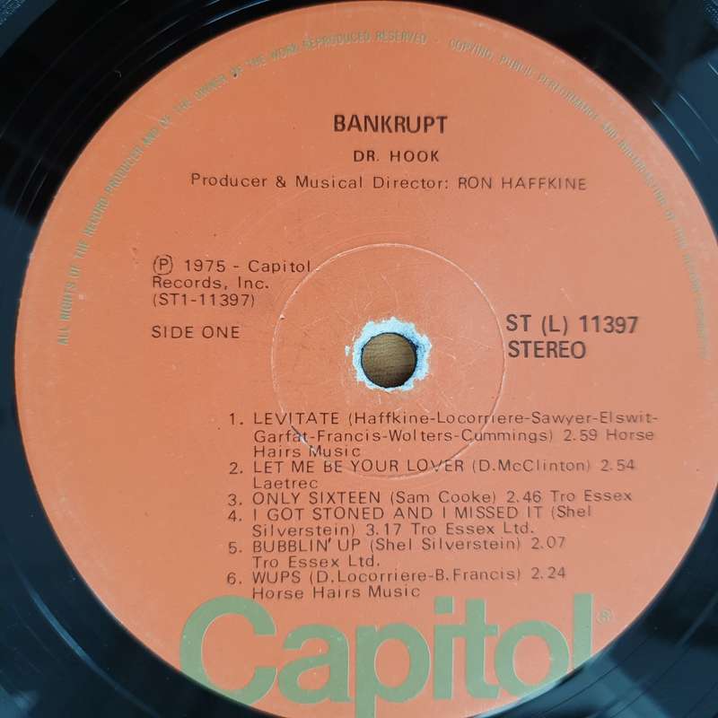 Dr. Hook  Bankrupt - Vinyl LP Record - Good+ Quality (G+) (gplus)
