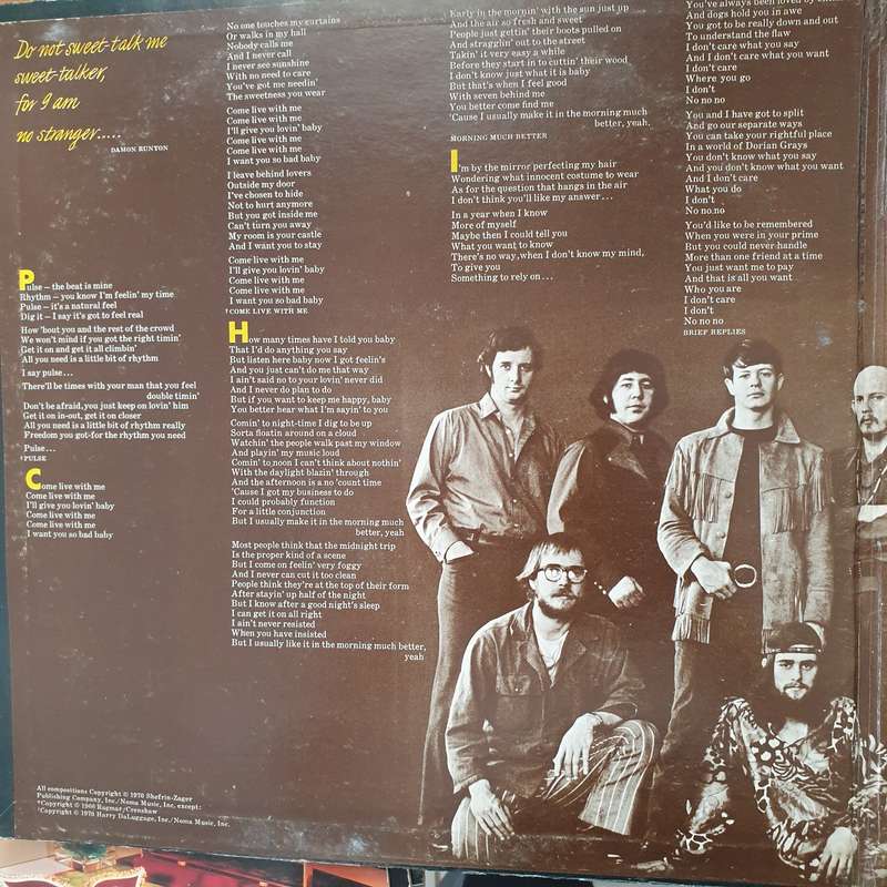 Ten Wheel Drive With Genya Ravan  Brief Replies - Vinyl LP Record - Good+ Quality (G+) (gplus)
