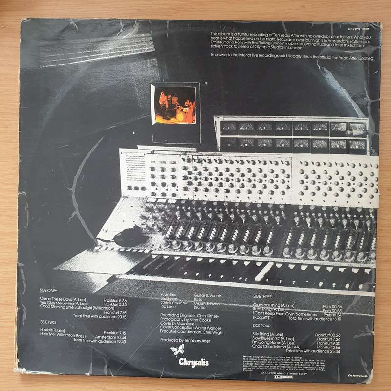 Ten Years After  Recorded Live -  Double Vinyl LP Record - Good+ Quality (G+) (gplus)
