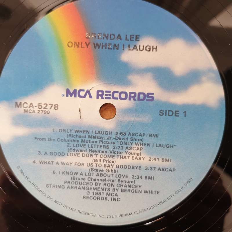 Brenda Lee  Only When I Laugh - Vinyl LP Record - Very-Good+ Quality (VG+) (verygoodplus)