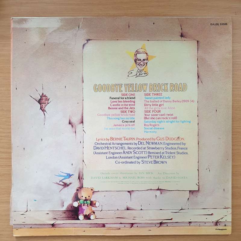 Elton John  Goodbye Yellow Brick Road - Double Vinyl LP Record - Very-Good+ Quality (VG+) (ver...