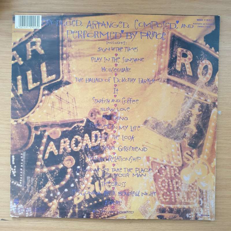 Prince  Sign "O" The Times -  Vinyl LP Record - Very-Good+ Quality (VG+)