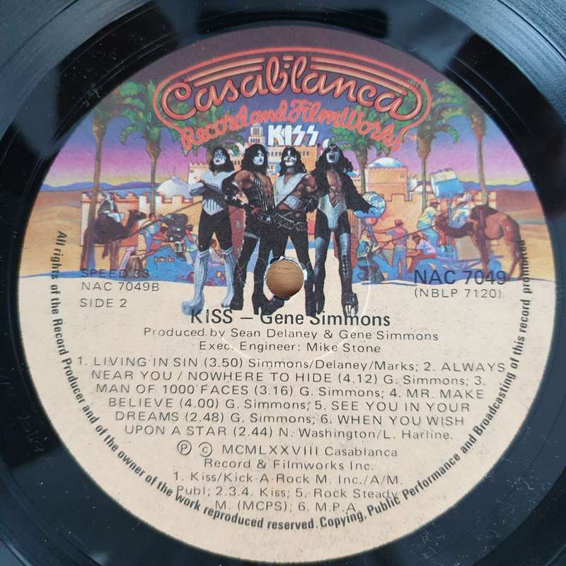 Kiss, Gene Simmons  Gene Simmons - Vinyl LP Record - Very-Good+ Quality (VG+) (verygoodplus)