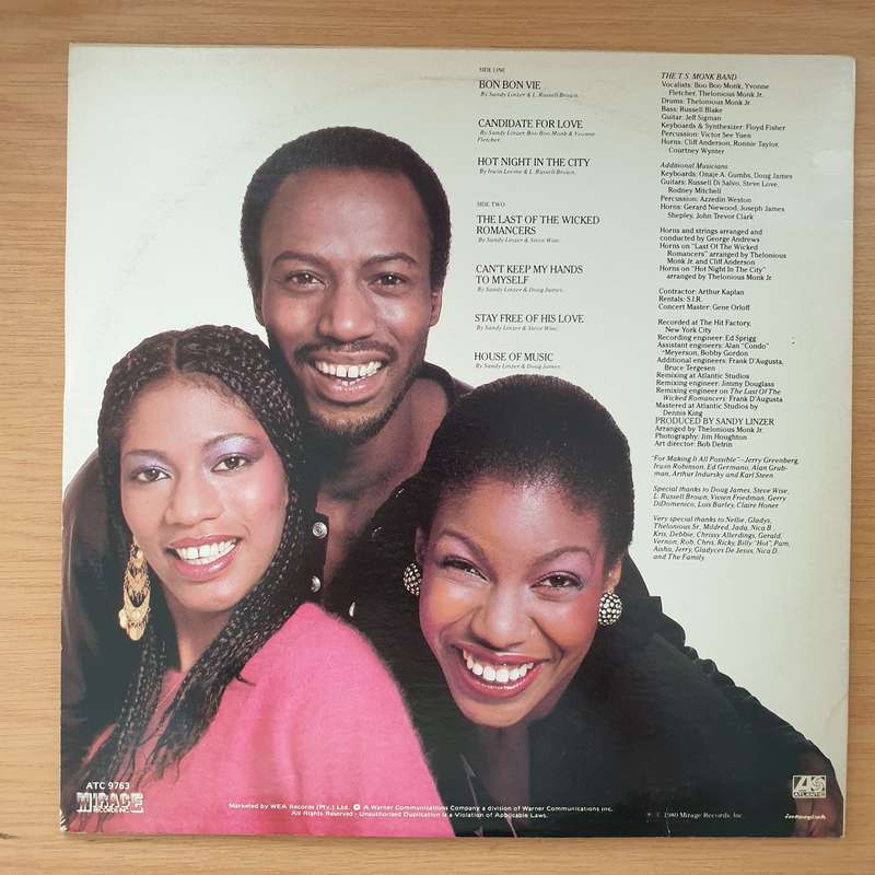 T.S. Monk  House Of Music - Vinyl LP Record - Very-Good+ Quality (VG+) (verygoodplus)