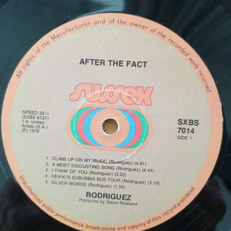 Rodriguez  After The Fact - Vinyl LP Record - Very-Good+ Quality (VG+) (verygoodplus)