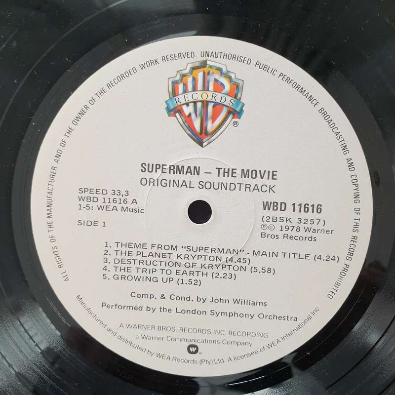 Superman The Movie (Original Sound Track) - John Williams  Double Vinyl LP Record - Very-Good+...