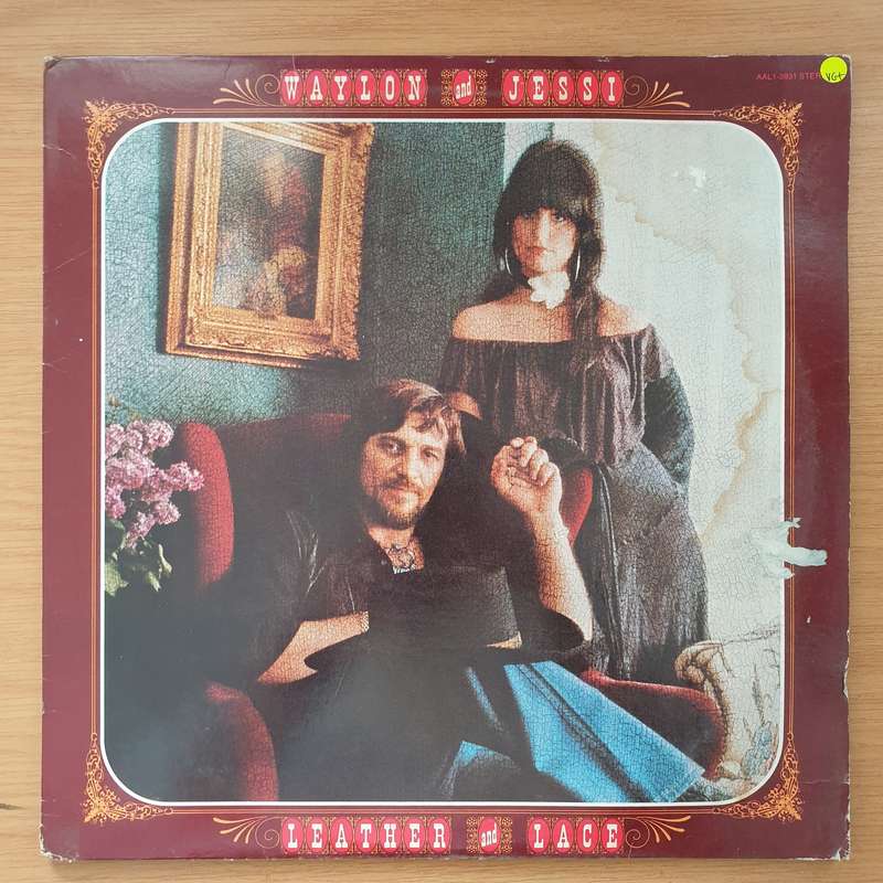 Waylon And Jessi  Leather And Lace - Vinyl LP Record - Very-Good+ Quality (VG+) (verygoodplus)