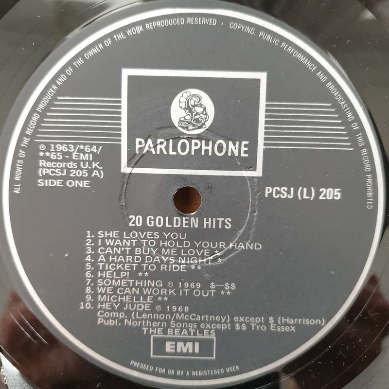 The Beatles  20 Golden Hits - Vinyl LP Record - Very-Good+ Quality (VG+) (verygoodplus)