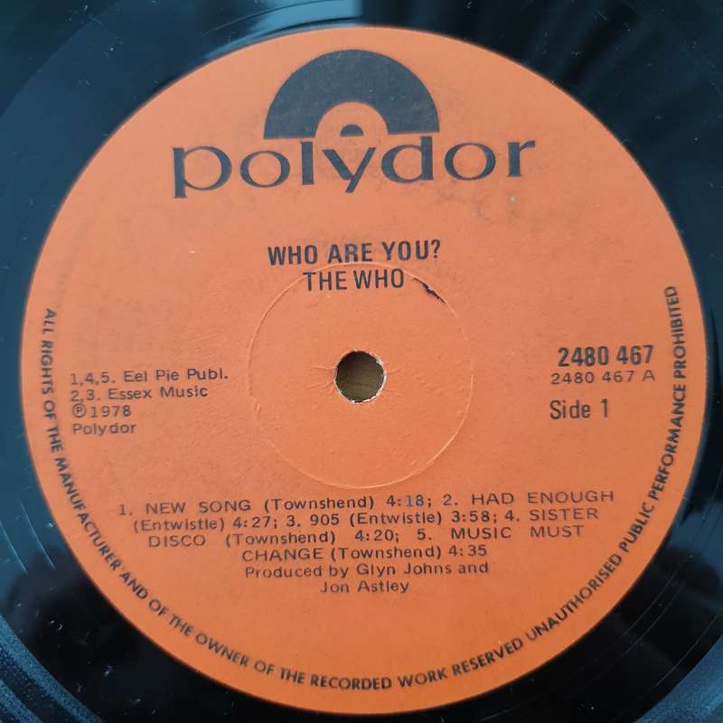 The Who  Who Are You - Vinyl LP Record - Very-Good+ Quality (VG+) (verygoodplus)