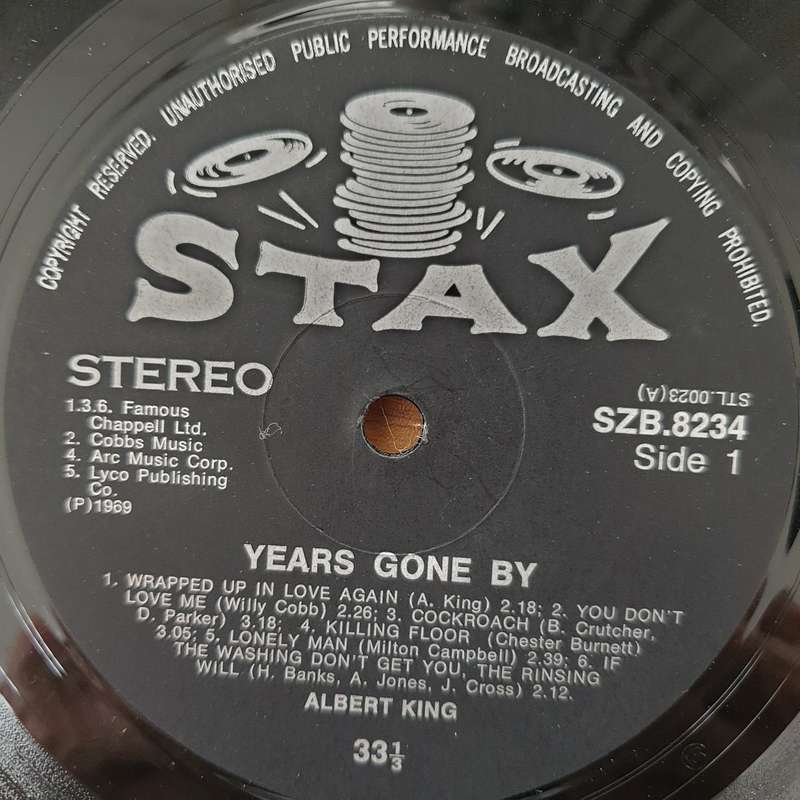 Albert King  Years Gone By - Vinyl LP Record - Very-Good+ Quality (VG+) (verygoodplus) (D)