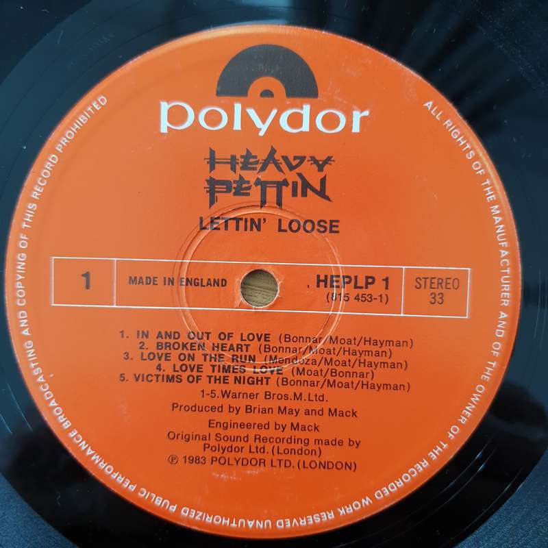 Heavy Pettin  Lettin Loose - Vinyl LP Record - Very-Good+ Quality (VG+) (verygoodplus)
