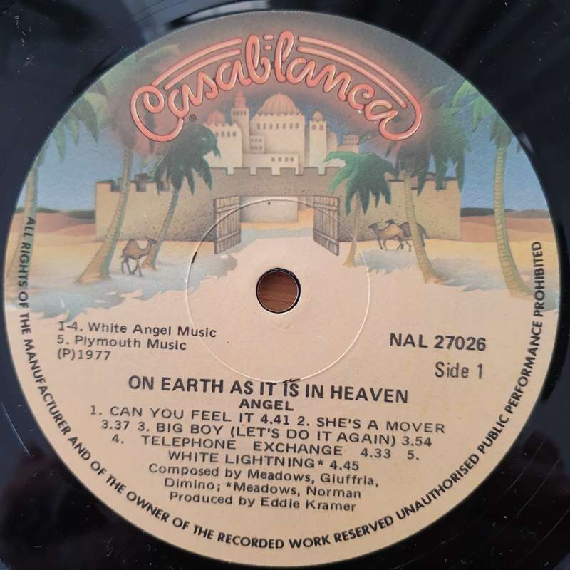 Angel  On Earth As It Is In Heaven - Vinyl LP Record - Very-Good+ Quality (VG+) (verygoodplus)