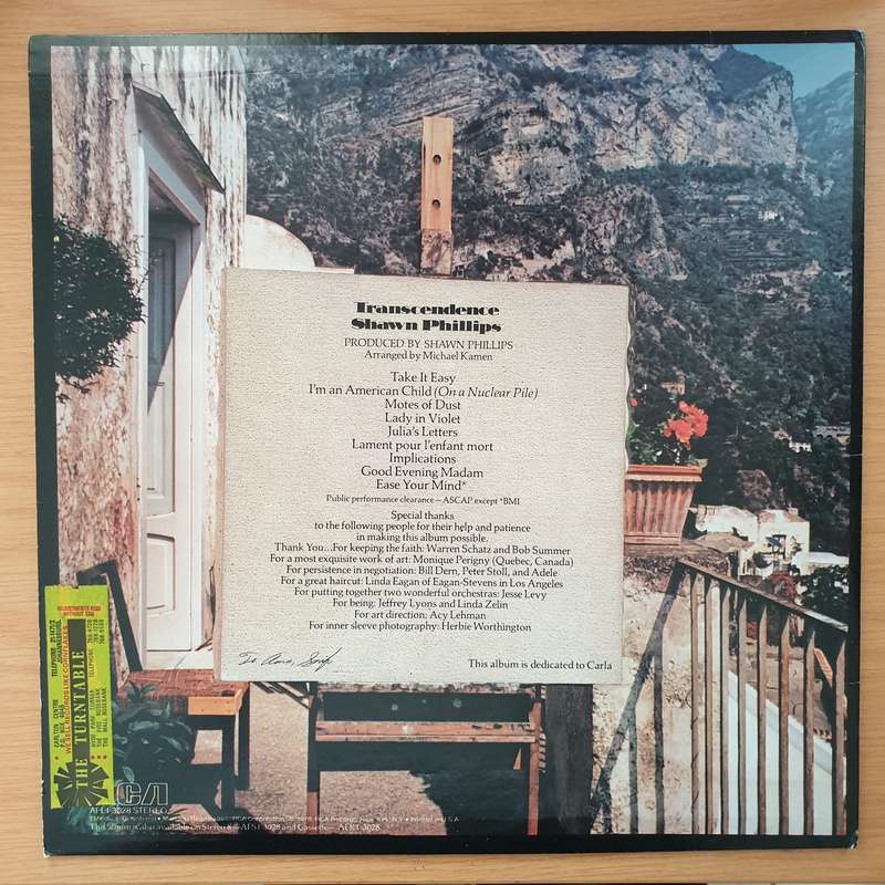 Shawn Phillips  Transcendence (USA Pressing) - Vinyl LP Record - Very-Good+ Quality (VG+) (ver...