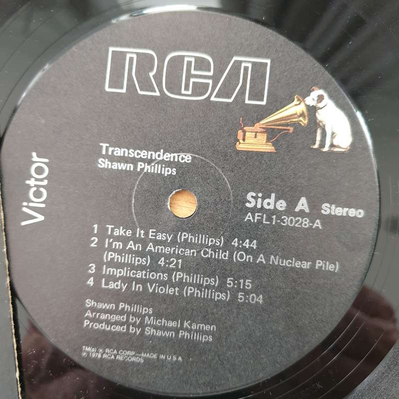 Shawn Phillips  Transcendence (USA Pressing) - Vinyl LP Record - Very-Good+ Quality (VG+) (ver...
